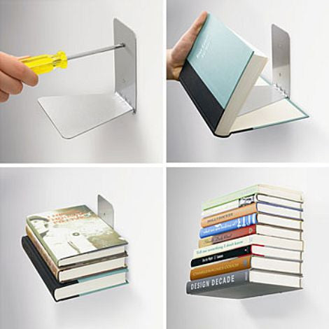 Umbra Conceal Invisible Floating Bookshelf White